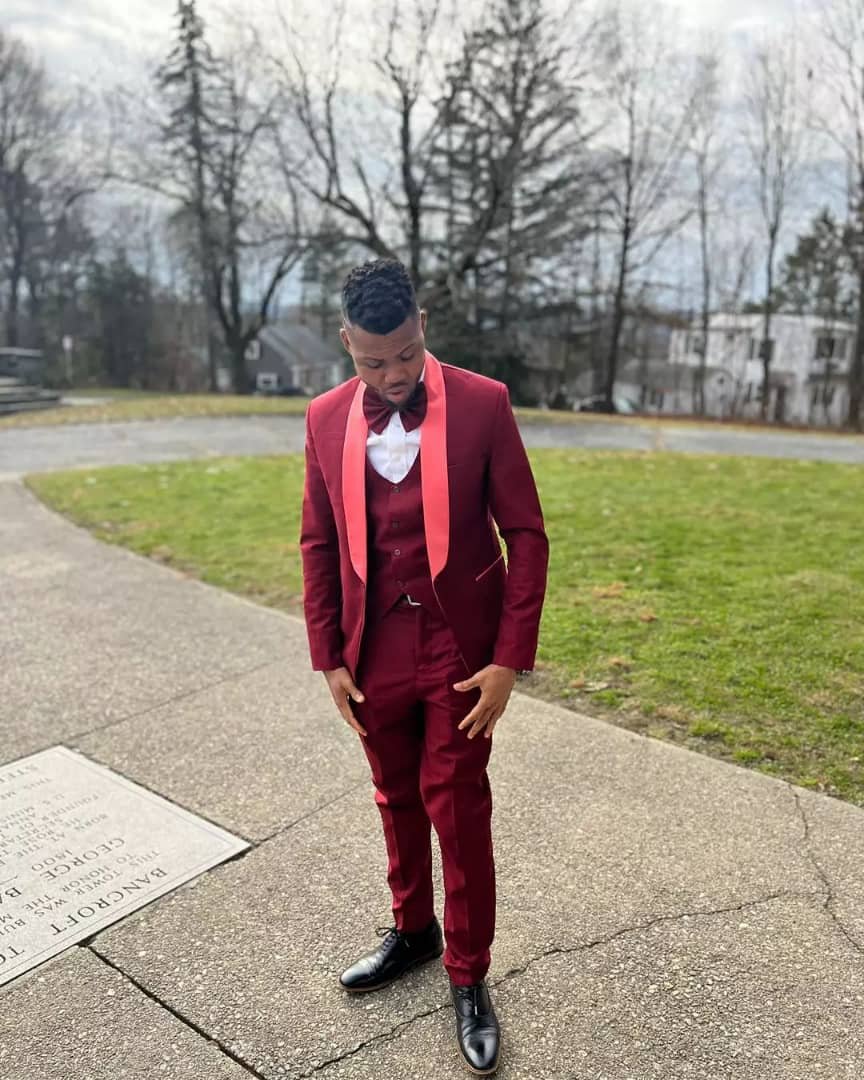 Burgundy Bridal Suit ft Astring